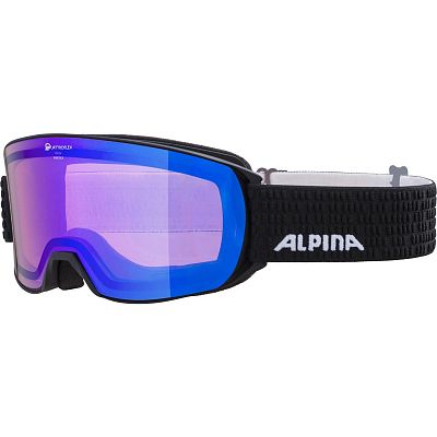 Превью  Маска горнолыжная ALPINA Nakiska Q Black Matt/Blue (A7278831)